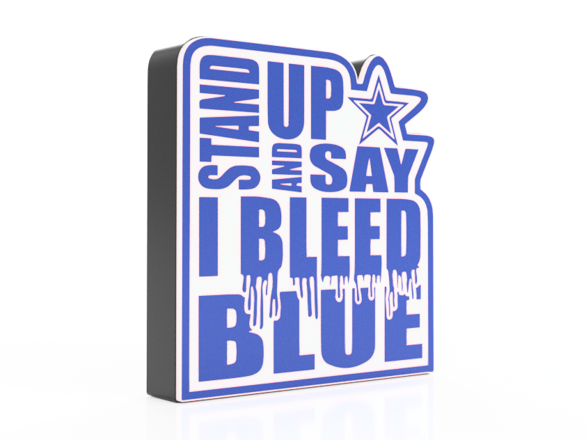 Bleed Blue Cowboys Lamp #1