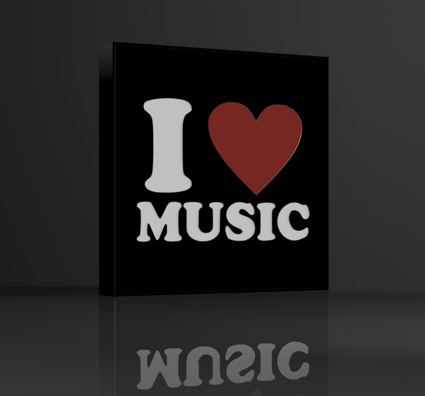 I Love Music Lamp #1