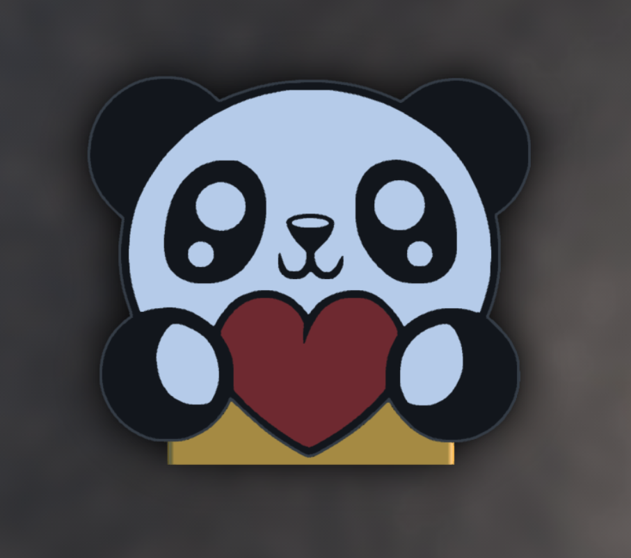 Panda Love Lamp #2